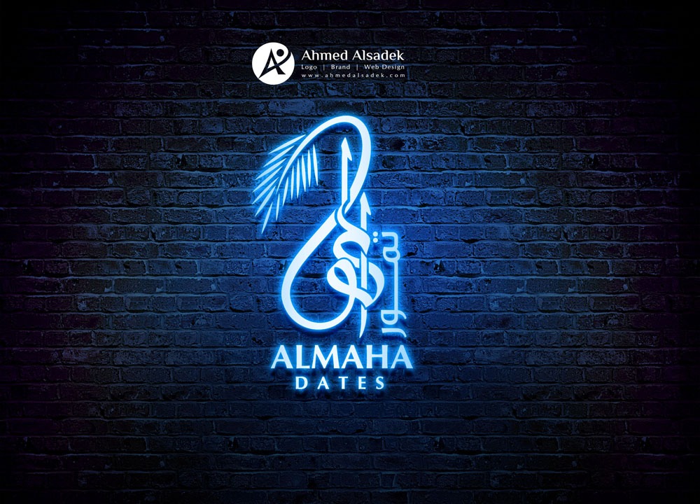 تصميم شعار شركة تمور ALMAHA ابوظبي الامارات 4